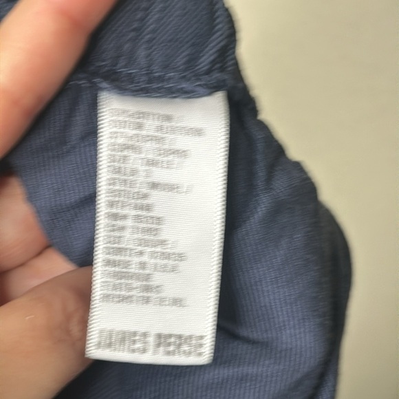 NWOT James Perse Wide Leg Drawstring Pants Blue Size 3 (Large) Cotton Cupro - Picture 10 of 10